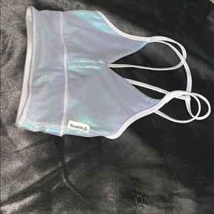Reebok CrossFit metallic mermaid sports bra